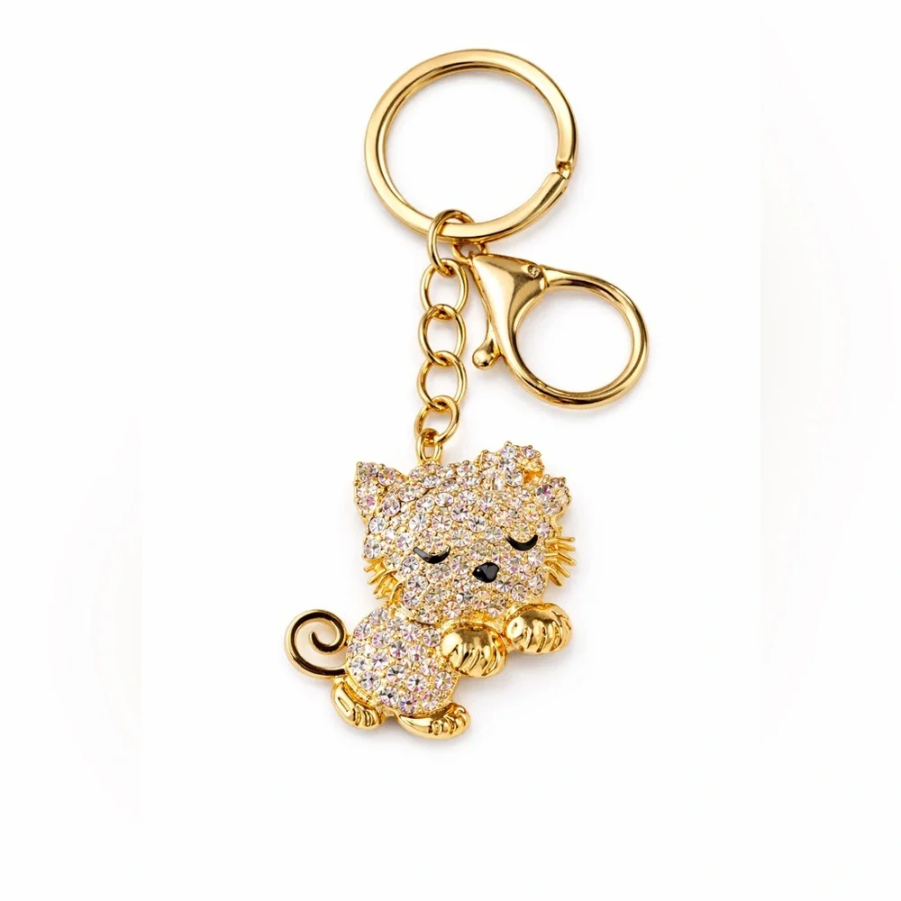 ⚠️ 5/25: Gold and Silver Cat Keychain